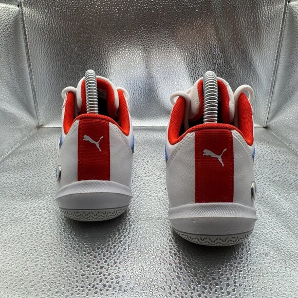 Size 6C Puma BMW MMS R-Cat Machina White Blue Red Mens Lace-Up Motorsport Shoe - Picture 8 of 10